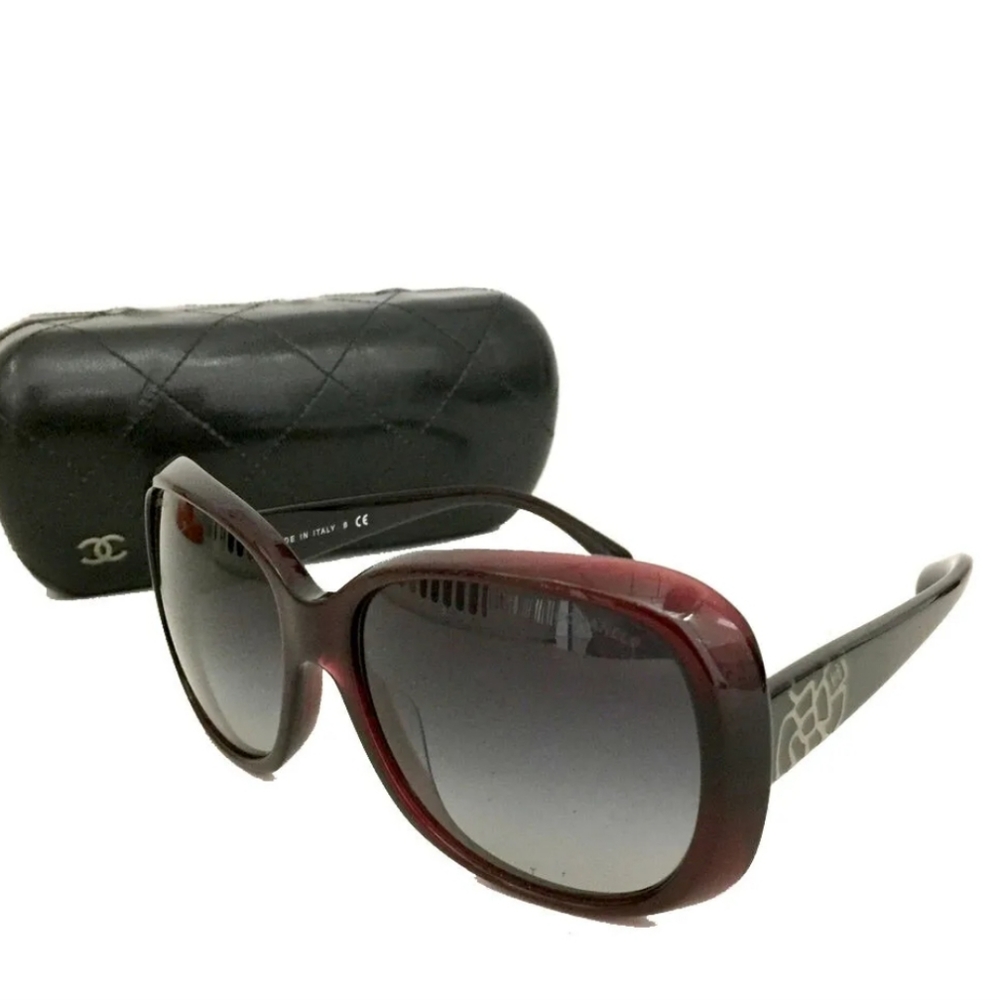 CHANEL CAMELLIA BORDEAUX BC14996047 SUNGLASSES/1A2570 - Picture 10 of 16